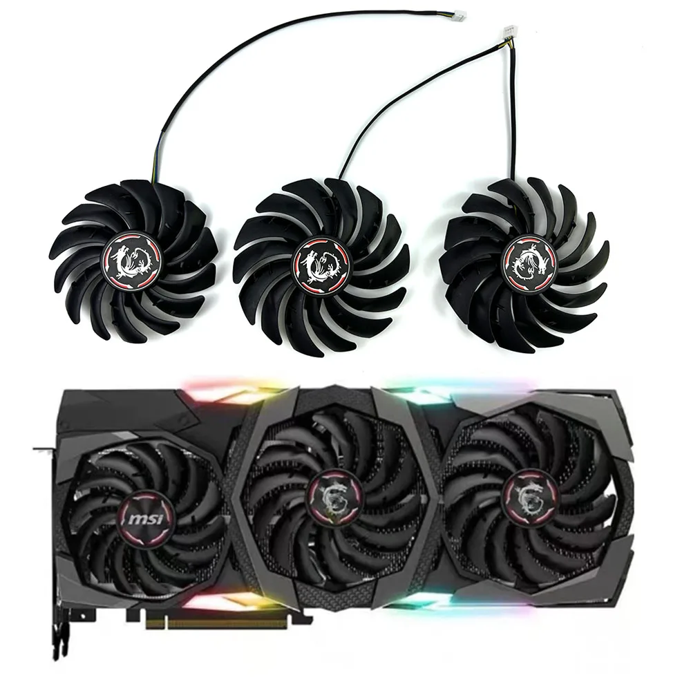 

PLD09210S12HH 95mm 4PIN RTX 2080 Graphics Cooling Fan For MSI Geforce RTX 2080 2080Ti 2070 Super Gaming X Trio Graphics Fan