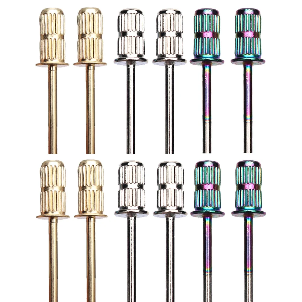 3/5/10 pièces forets à ongles en argent accessoires de forage à ongles foret à mandrin tambour de ponçage des ongles pour bandes de ponçage