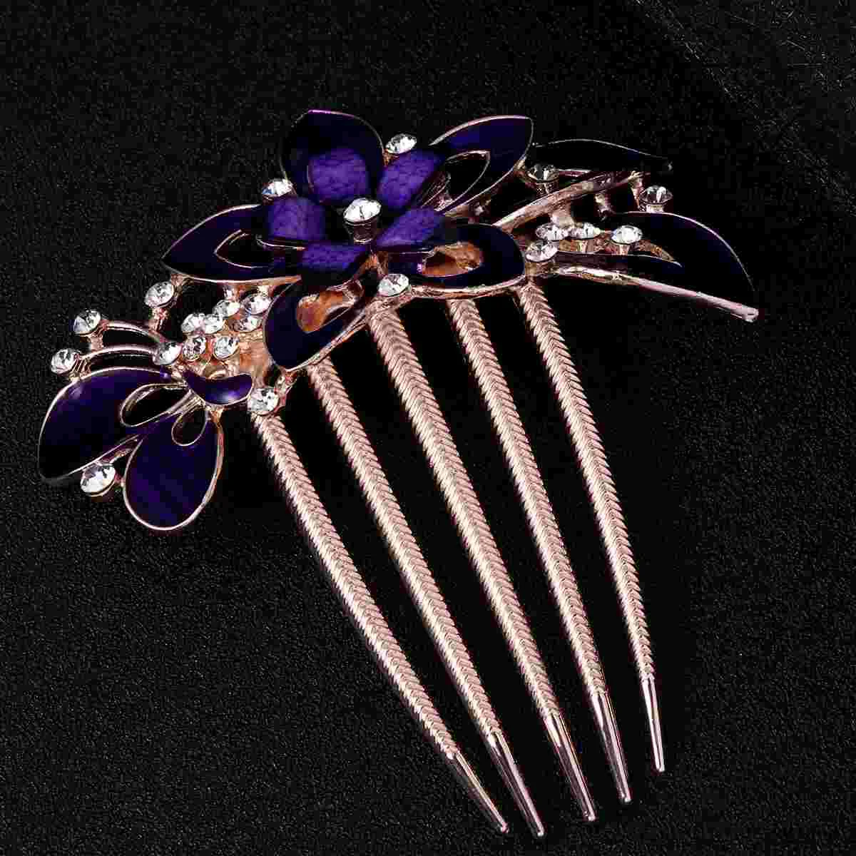 Fashion Headwear Hair Ornament Wedding Accessories Comb Bride Headdress Costume Women's Flower Earrings