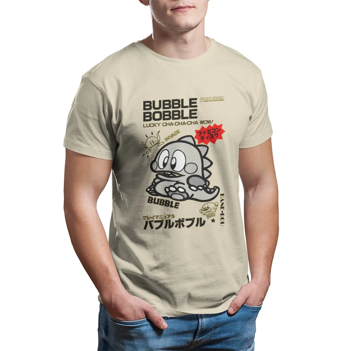 

Bubble Bobble Lucky Cha Cha Cha Wow!cute game T Shirt 100% Cotton Clothing printed Classic T-Shirts