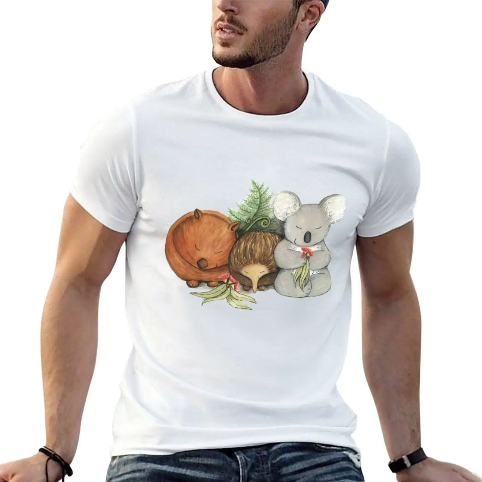 Native Australian Animal Babies – With Koala, Wombat And Echidna T-Shirt