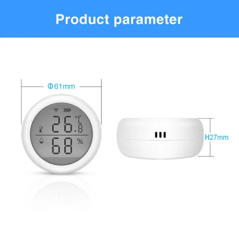 Medidor de temperatura y humedad Tuya, termómetro inalámbrico, puerta de enlace necesaria, higrómetro sensible, Detector de termómetro Wifi