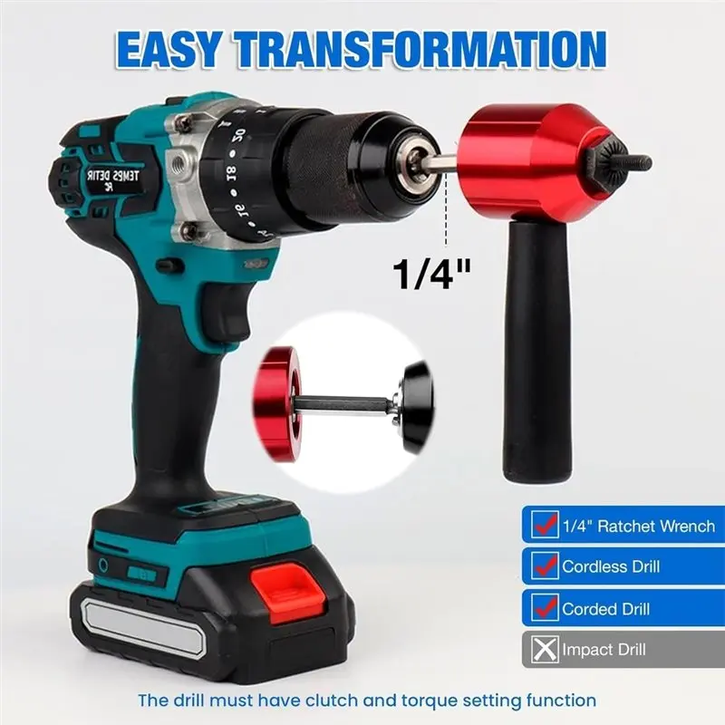 B23B Labor-Saving Electric Rivet Tool Adapter For Cordless Drill, Professional Rivet Nut Kit With Case