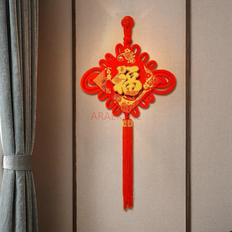 زخارف معلقة رائعة على أبواب عقدة صينية، لوحات جدارية، زخارف ميمونة على أبواب المدخل والبهو