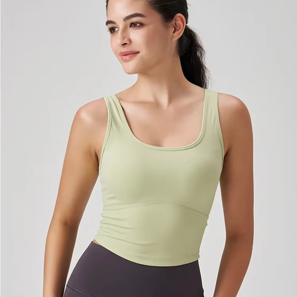 

Женская высококачественная майка для йоги с открытой спиной, дышащая, легкая, бесшовная, спереди, женская, тренажерный зал, пилатес, фитнес