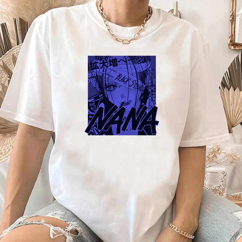 Nana t-shirt women 2000s 80s Pop Culture Trendy aesthetic tshirt Punk 2000s streetwear Breathable women anime view 2