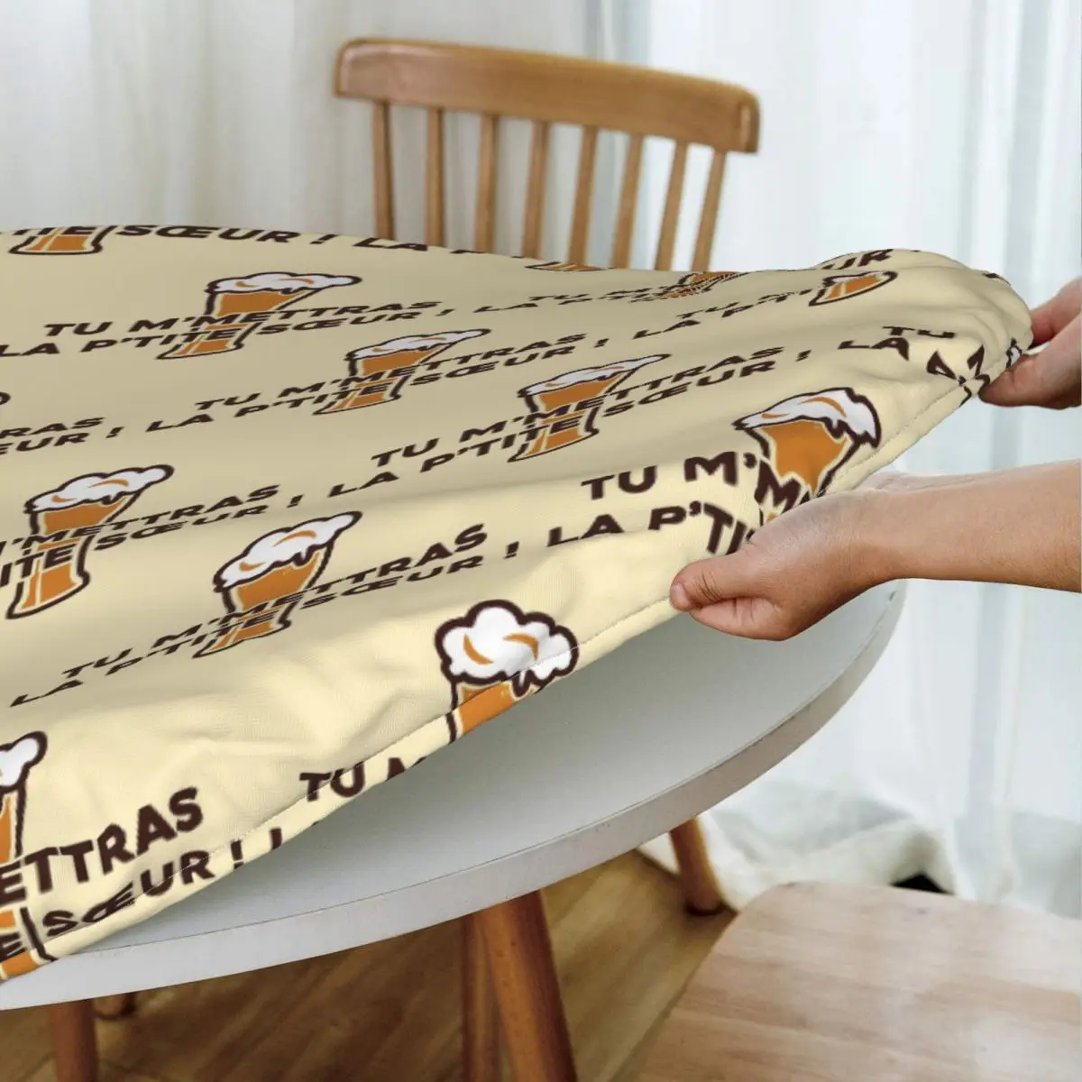 You Will Send Me The Little Sister! Dikkenek Waterproof Round Tablecloth Oilproof Table Cloth Kitchen Events Dining Table Cover