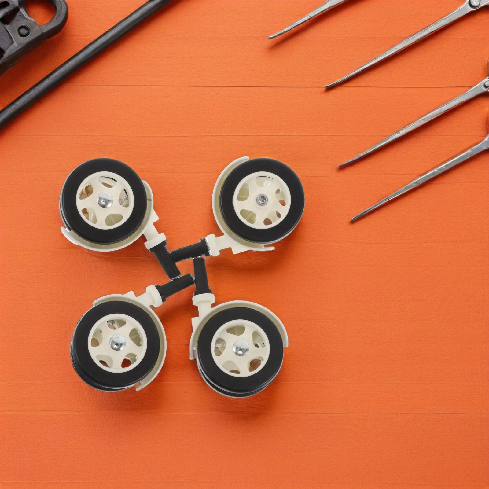 4Pcs Baby Walker Wheels Double Silent Swivel Replacement Smooth Plastic Casters Quiet Walker Accessories Mute Caster Wheel
