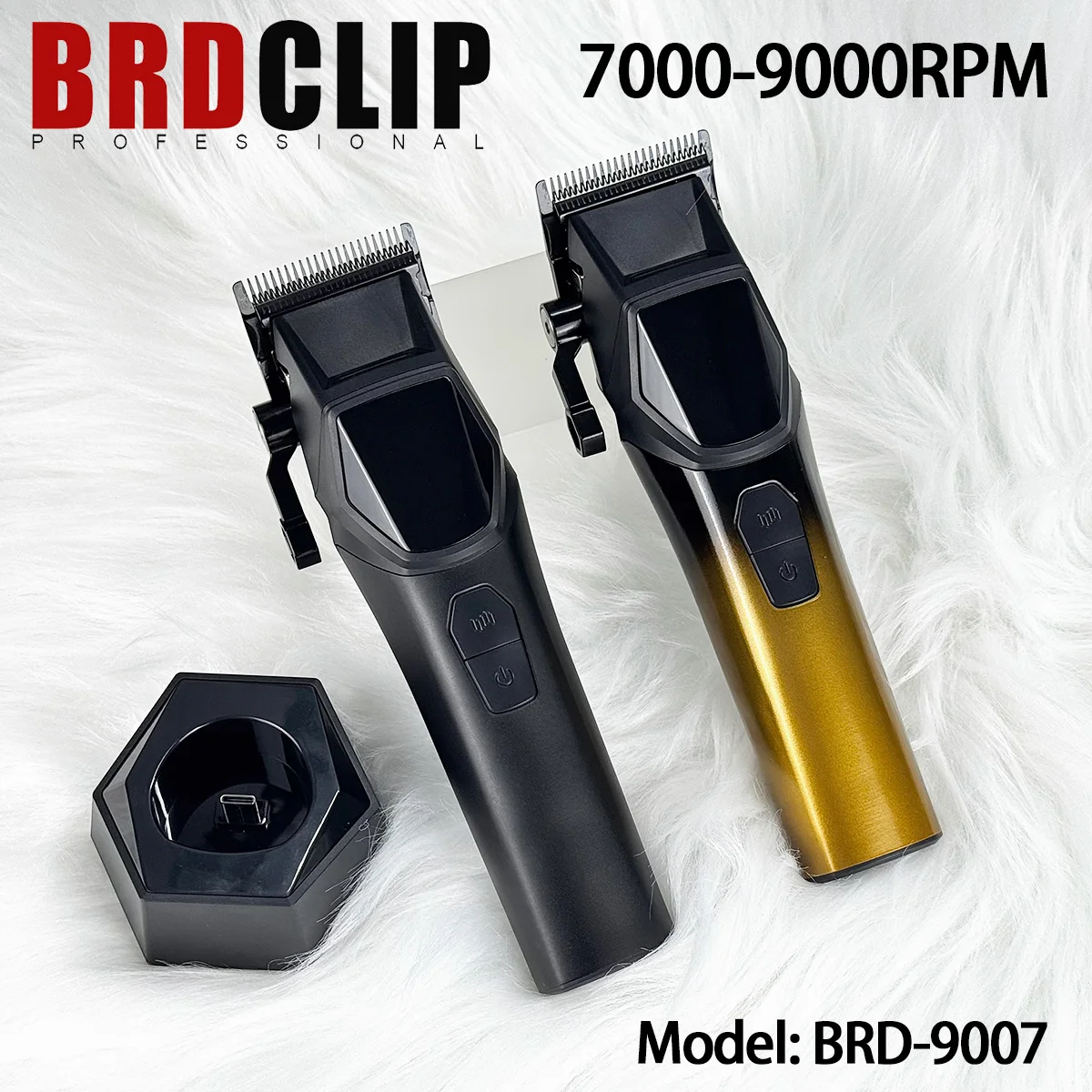 

BRDCLIP 9007 бесщеточный двигатель 9000 об/мин мужская профессиональная электрическая машинка для стрижки волос 4500 мАч цифровая парикмахерская металлический триммер для волос на теле