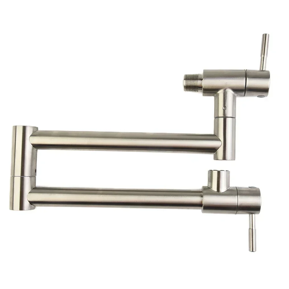 Foldable Brass Wall Mounted Kitchen Faucet Pot Filler Faucet Swivel Folding Retractable Rotary Stretch Basin Faucet Sink Tap