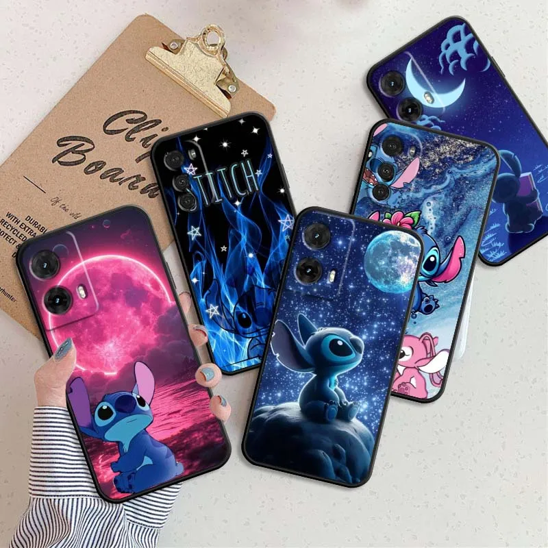 

Cartoon Lilo & Stitch Cute For Motorola G85 Edge 50 G24 G35 G14 G04 40 G72 G34 G31 G Stylus G54 G13 G32 5G Black Phone Case