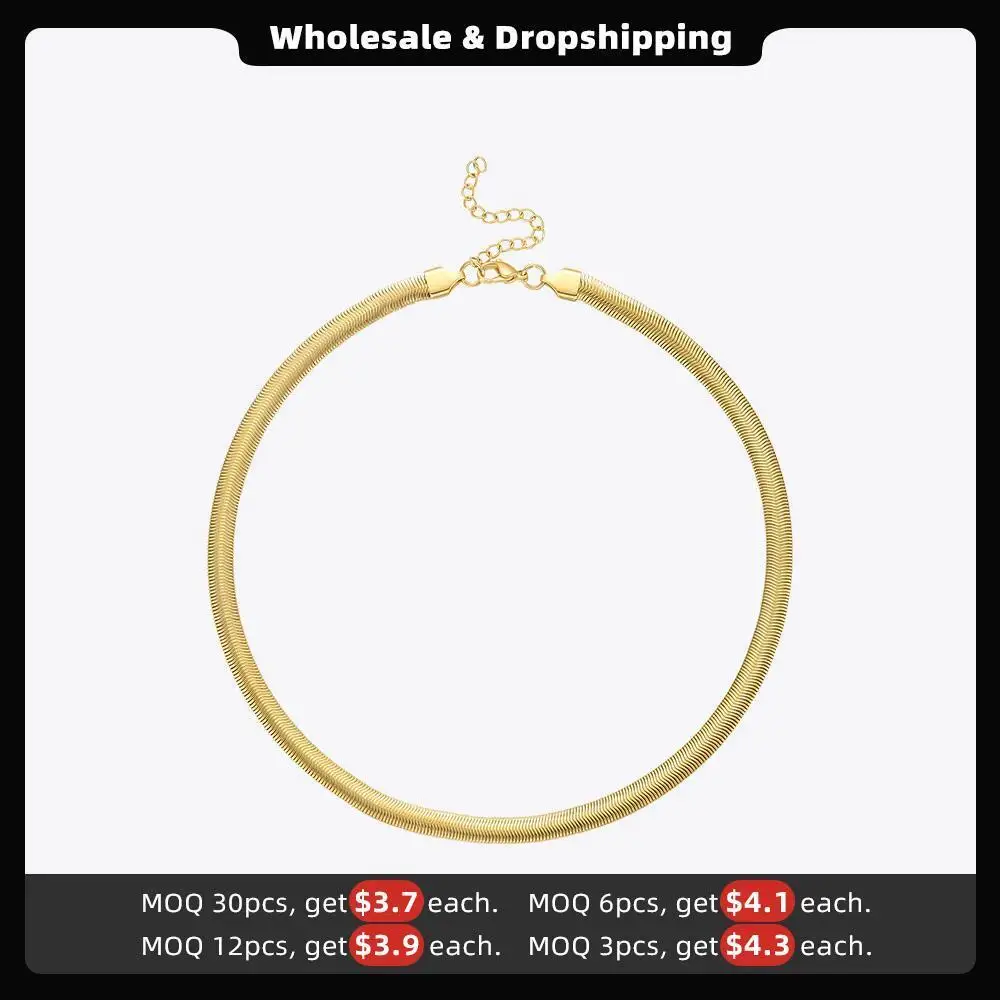 ENFASHION Goth Snake Bone Necklace For Women Gold Color Necklaces Choker Stainless Steel Collier Femme Fashion Jewelry P213224