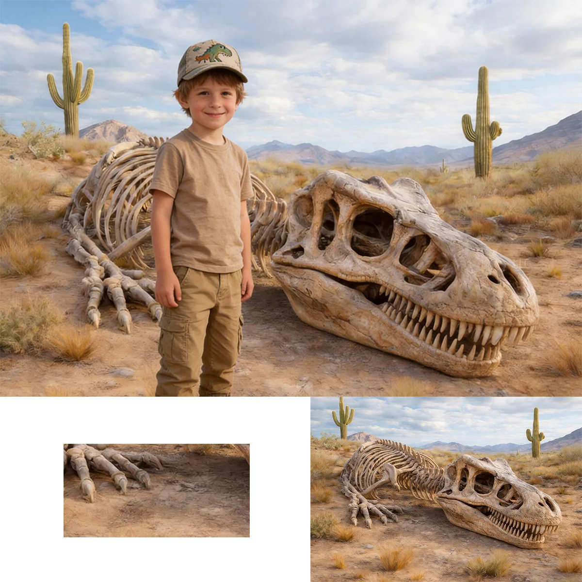 Jurassic Dinosaur Fossil Desert Skeleton Archaeology Photography Backdrop For Little Boys Explorer Kids Party Photo Background