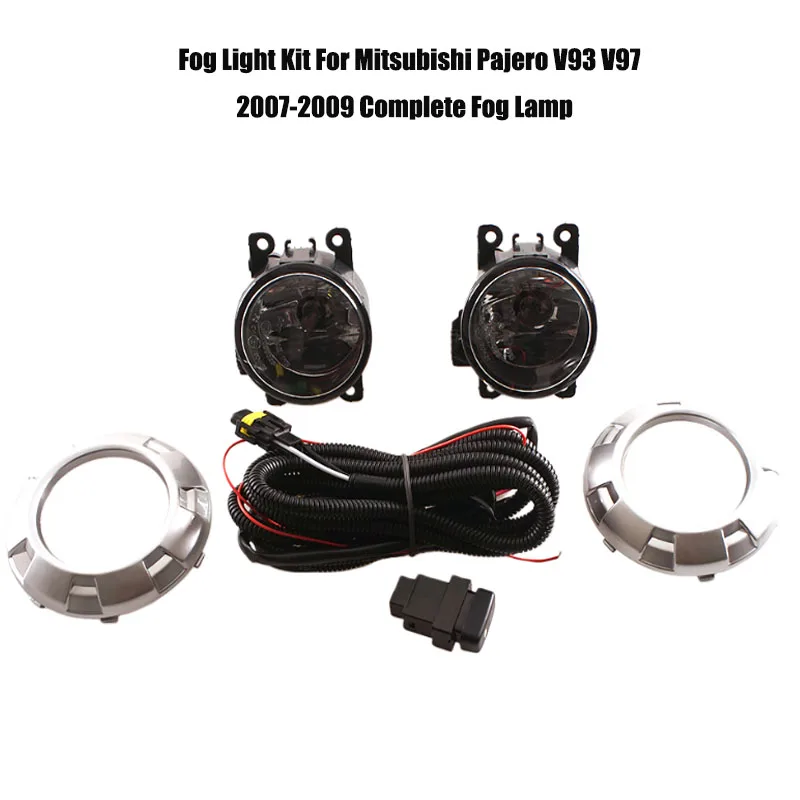 Fog Light Kit For Mitsubishi Pajero V93 V97 2007-2009 Complete Fog Lamp Assembly With Wiring Harness Control Switch H11
