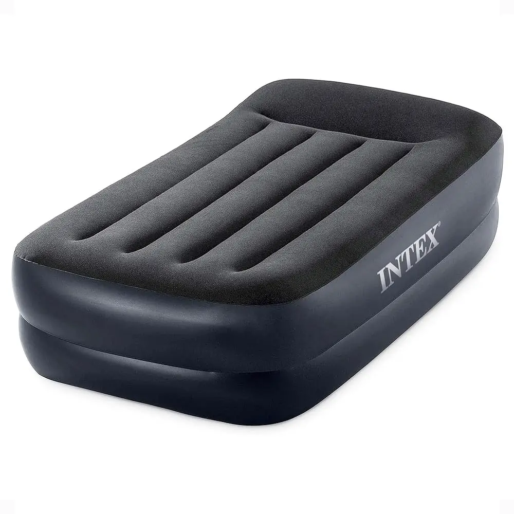 

Raised Airbed Mattr With Built-In Pump, Dura-Beam Plus Pillow, Twin - Portable Inflatable Luxury Blow-Up Bed For Adults,