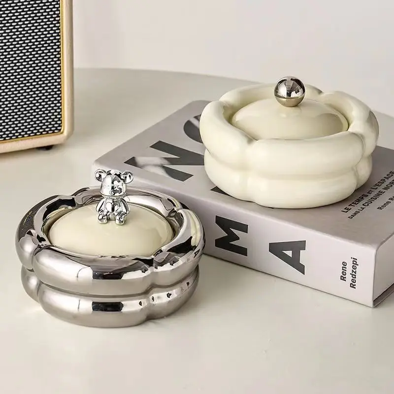 

Elite Sense Trinket Repository Office Porcelain Smoke Dish Creative Domestic Ring Chain Adorable Keeper Unique Organizer