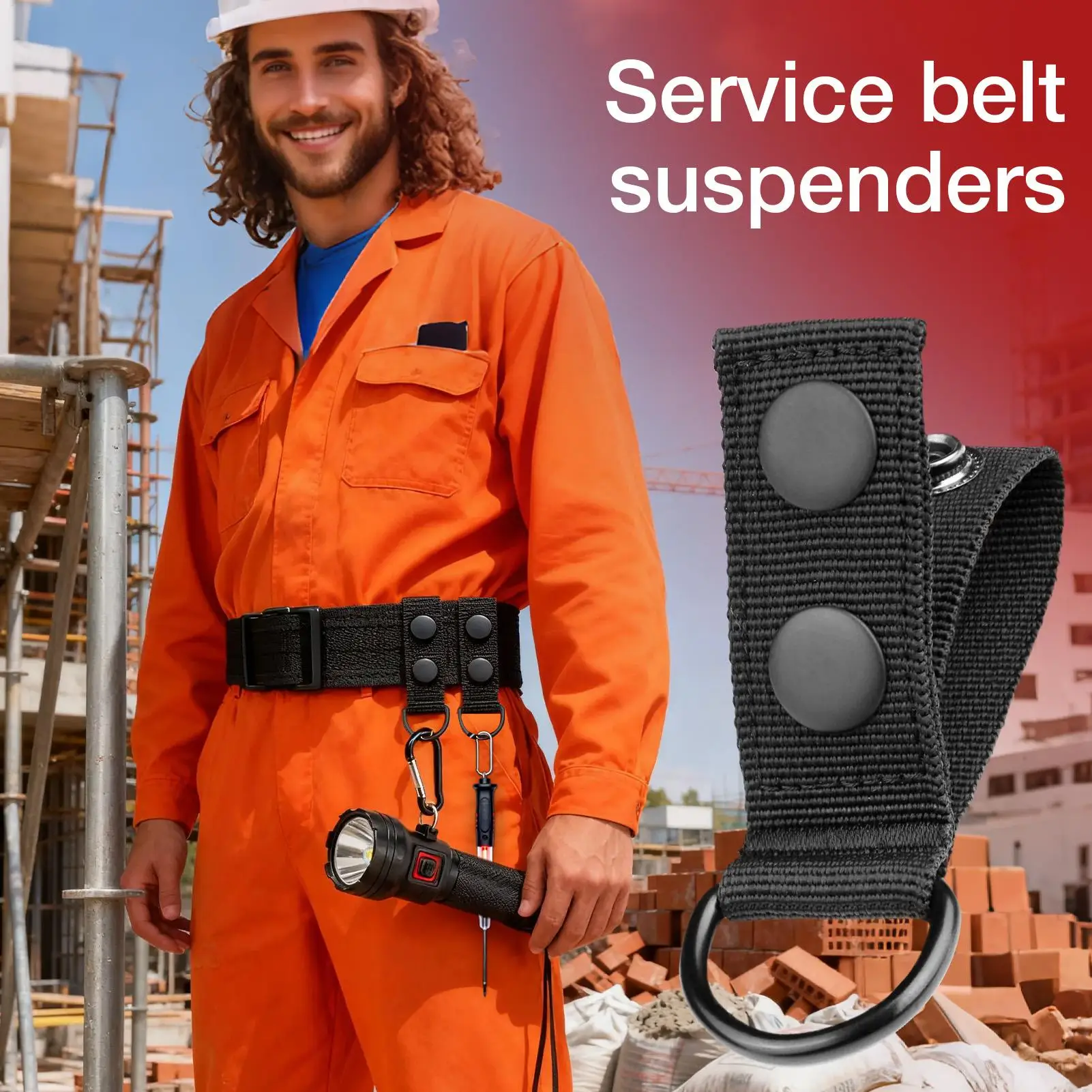 4pcs Duty Belt Keepers Non-Slip Belt Stabilizer for Men, Enforcement Officers, Security, Correctional, Outdoor Work