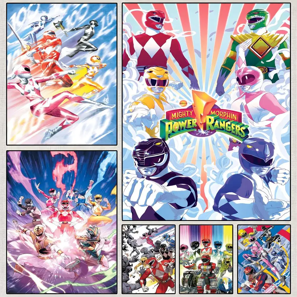 TV M-ighty M-orphin Power Rangers Poster PP Wall Art Print Removable Water-Resistant Home Decor For Bedroom Apartment Gift