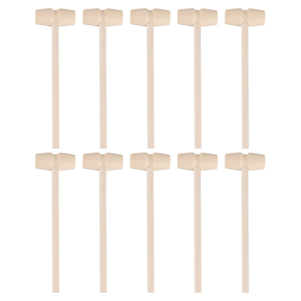 25Pcs Mini Wood Hammer Set for Kids Solid Wood Unfinished Mallet Hammer for DIY Graffiti Carving Hand Eye Coordination Motor #5