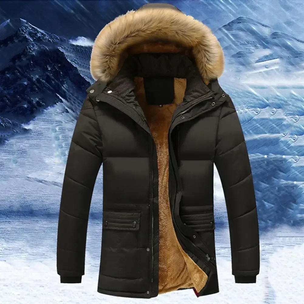 

Stylish Detachable Hat paraks men Pocket Men Coat Regular Wind-proof Men Hoodie Coat Men Jacket for Winter Men Jacket