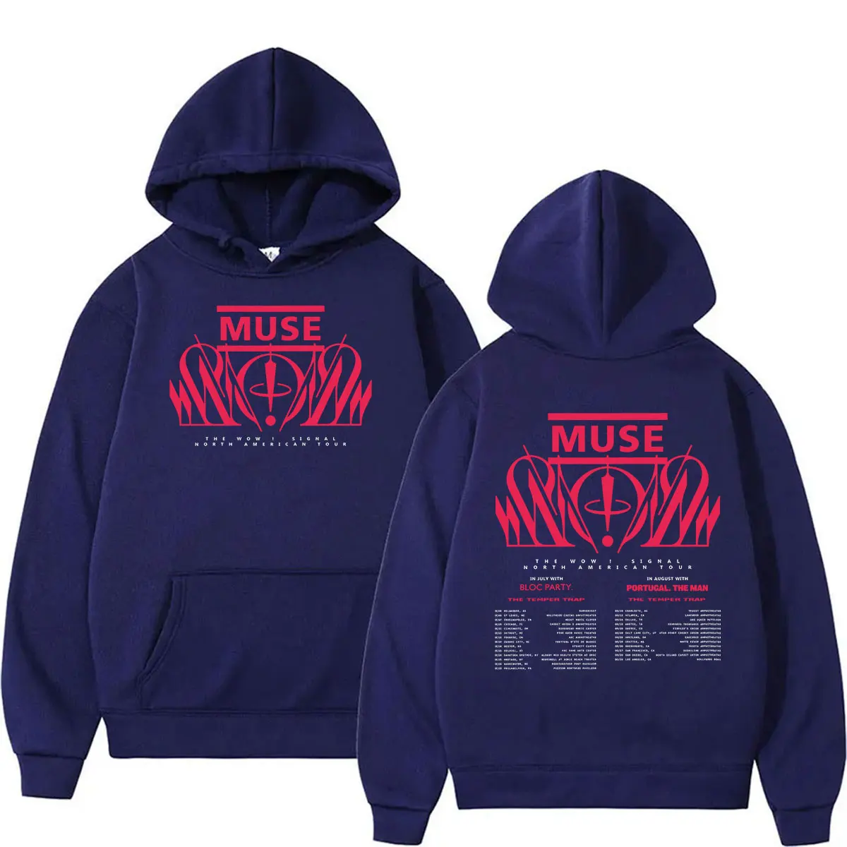MUSE Band The Wow! Signal Tour 2026 Hoodie Herren Damen Kleidung Mode Pullover Sweatshirt Vintage Langarm Übergroßer Kapuzenpullover – Detail 7