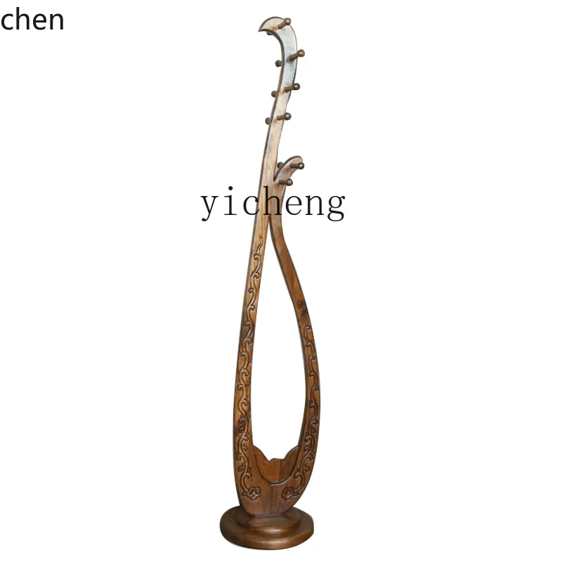 YFY Coat and Cap Solid Wood Ancient and Modern Log Furniture Old Elm Personalized Coat Rack
