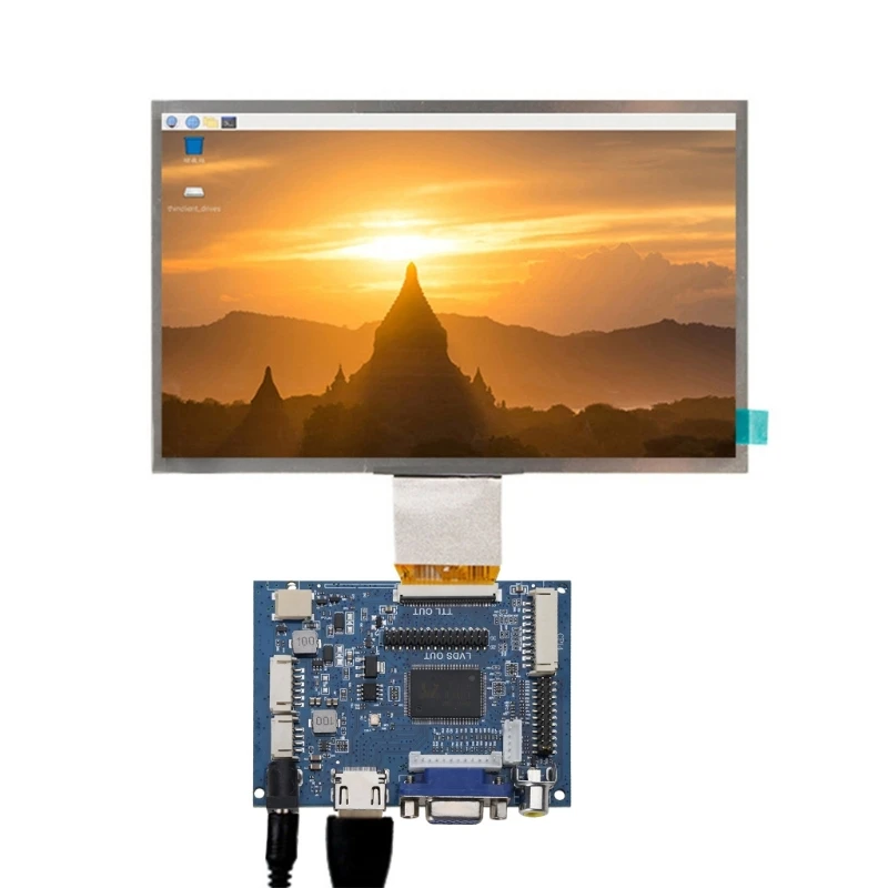 LCD Screen TTL LVDS Controller HDMI-compatible VGA 2AV 50PIN for AT070TN90 AT070TN92 AT070TN94 Driver Board Universal