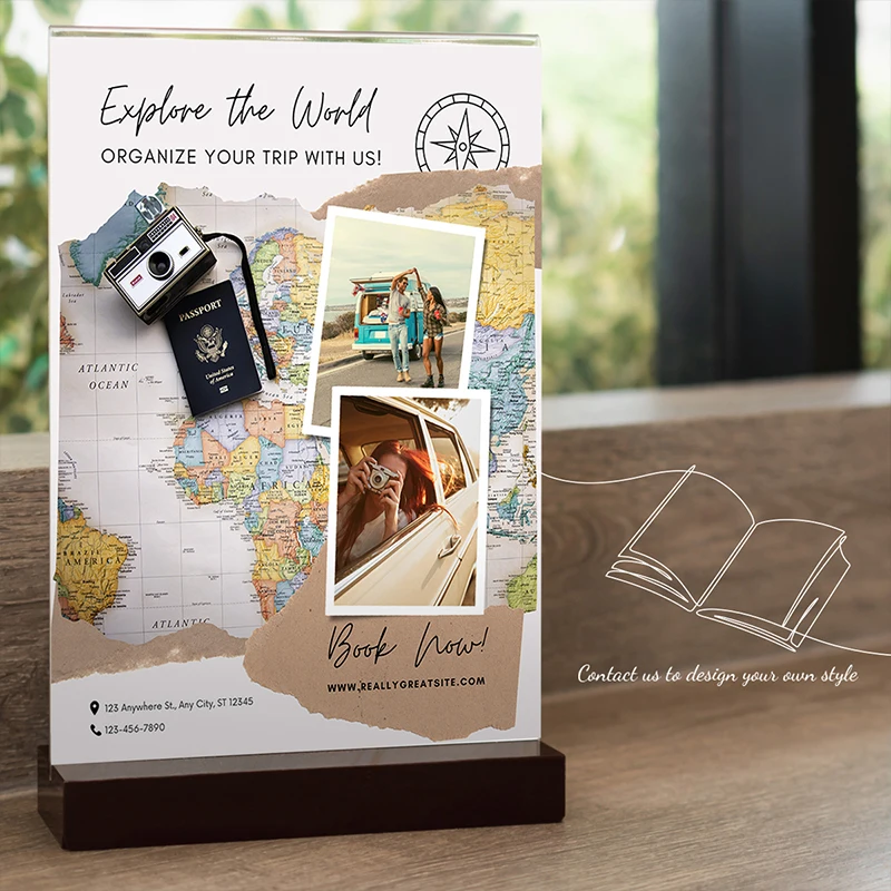 DsgnTouch Custom Flyer for Travelling Business A4 A5 A6 Double Sided Promotional Leaflet Poster 2024 canva Templates Free Design