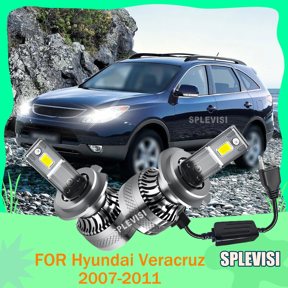 

477/499 LED H7 Car Headlight High Lumens Waterproof Light Bulbs High Beam 6000K For Hyundai Veracruz 2007 2008 2009 2010 2011