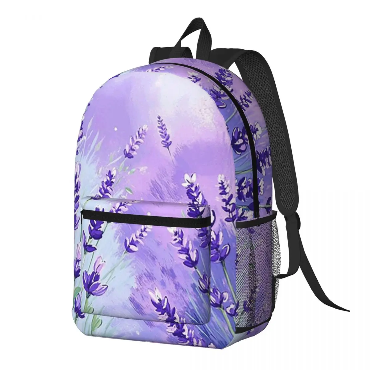 Serene Lavender Fields Backpack Daypack Large Capacity Kids BookBag School Bag Shoulder Bags for Men Women
