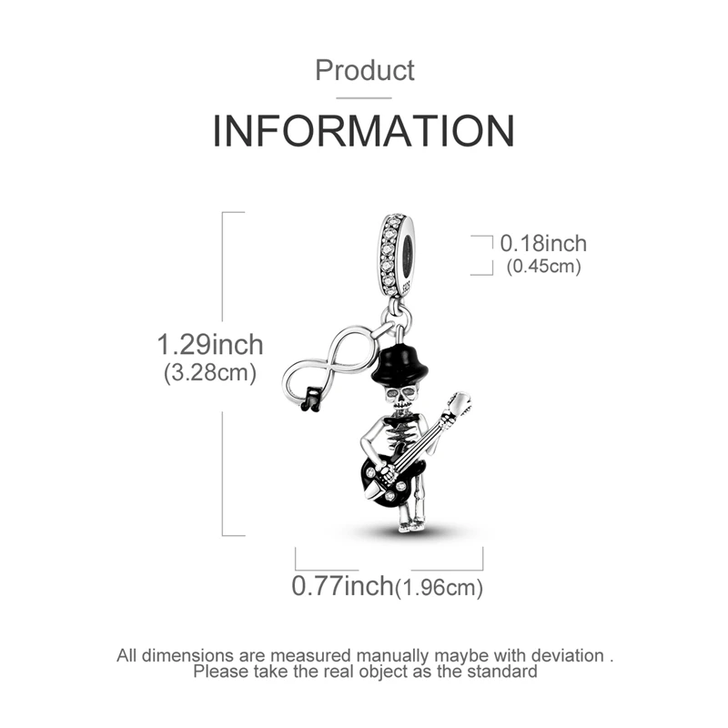 925 Sterling Silber Halloween Charms Perlen Skelett Kürbis Kutsche Hexe Herz Anhänger Passend für Armband Frauen DIY Schmuck Geschenke – Detail 12