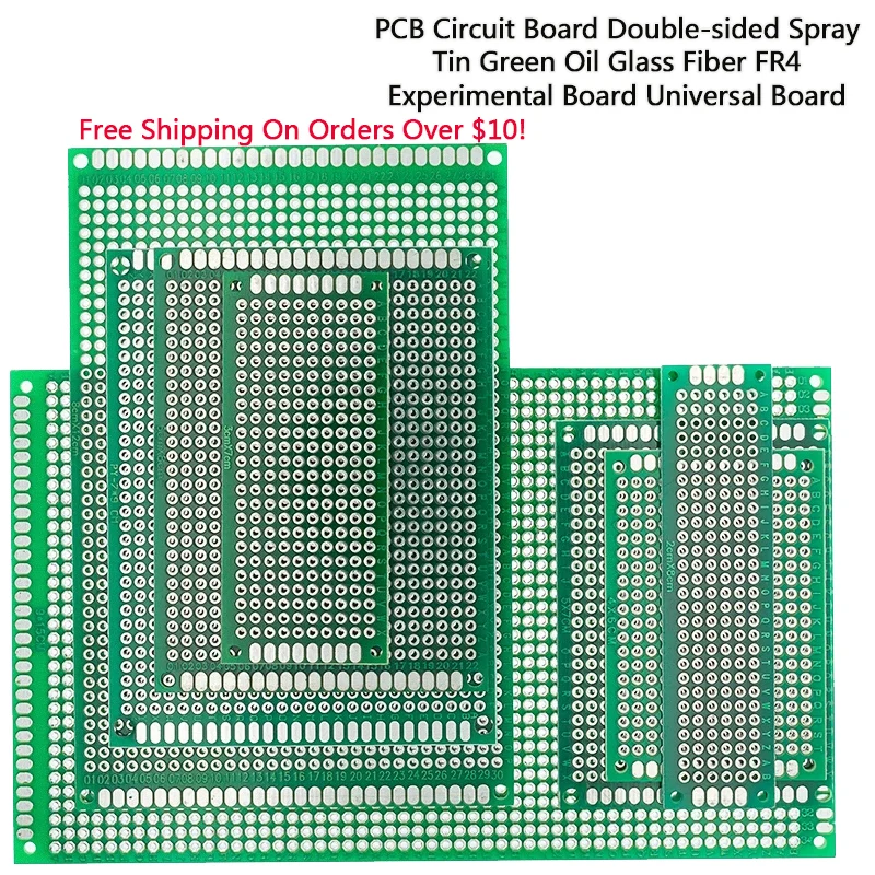 2/4/6PCS 2x8 7x9 9x15 10x15CM Green Double-sided Prototype DIY Universal Printed Circuit PCB Board Prototype Board