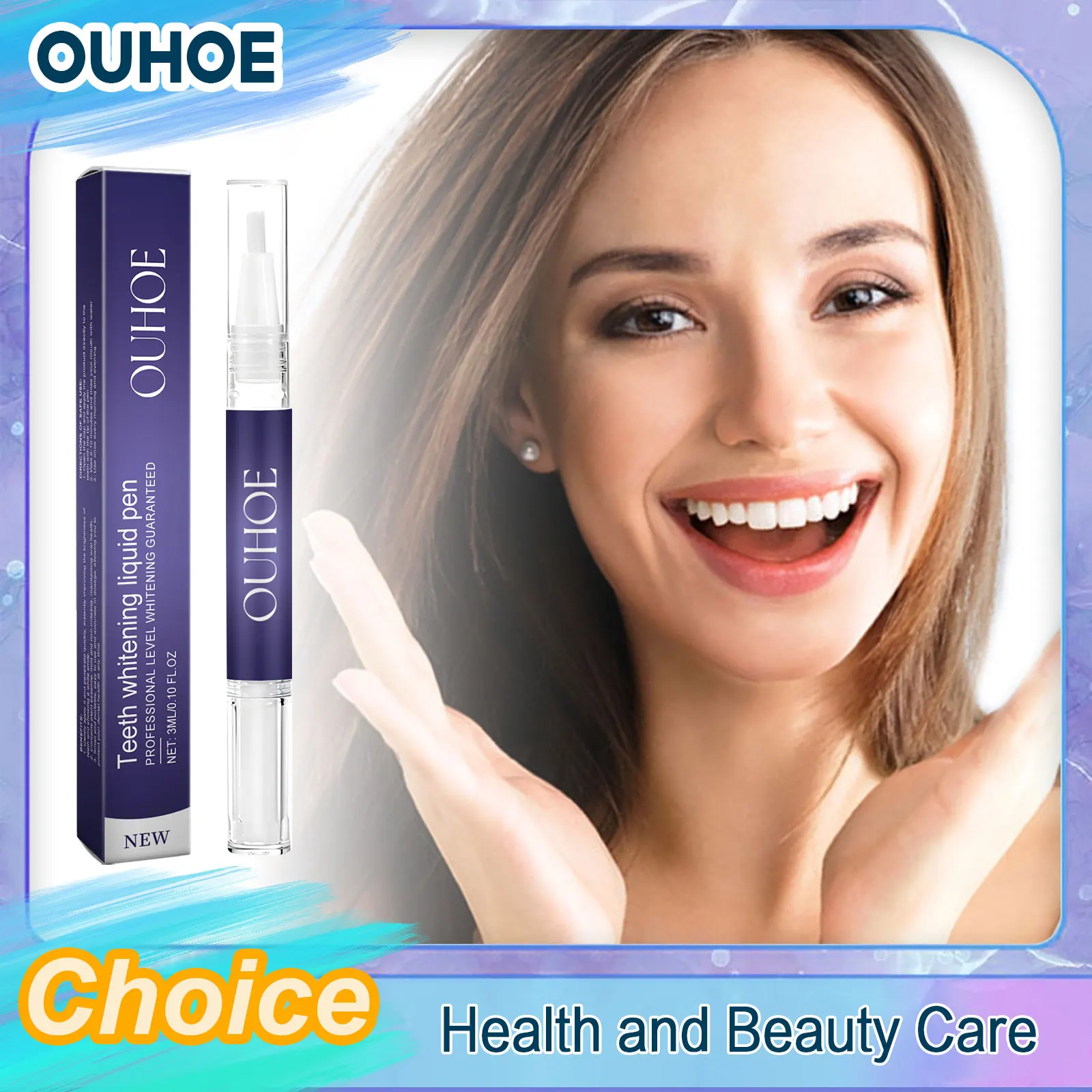 OUHOE Teeth Whitening Pen Brighten Cleaning Dental Yellow Smoke Plaque Stains Remover Fresh Breath Repair Oral Care Liquid Serum