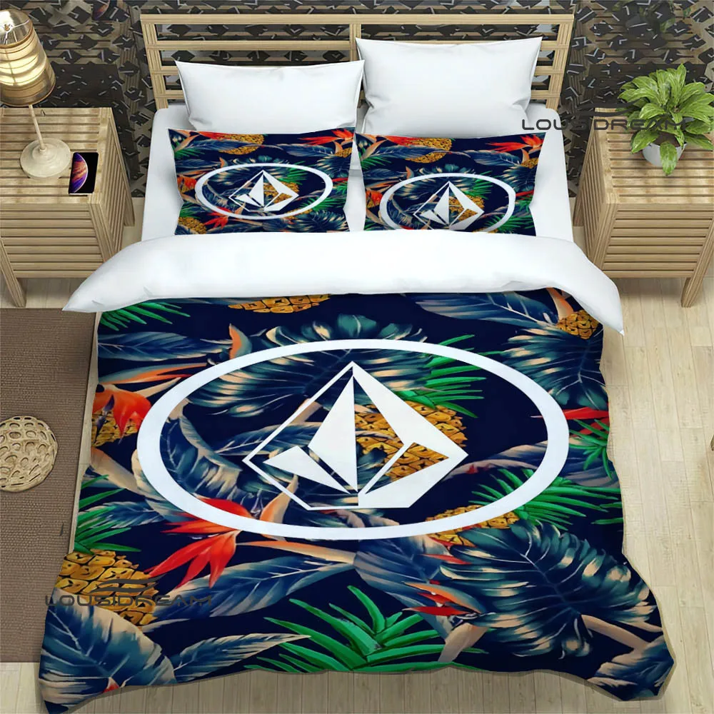 V-VOLCOM LOGO printed Bedding Sets exquisite bed supplies set duvet cover bed comforter set bedding set luxury birthday gift