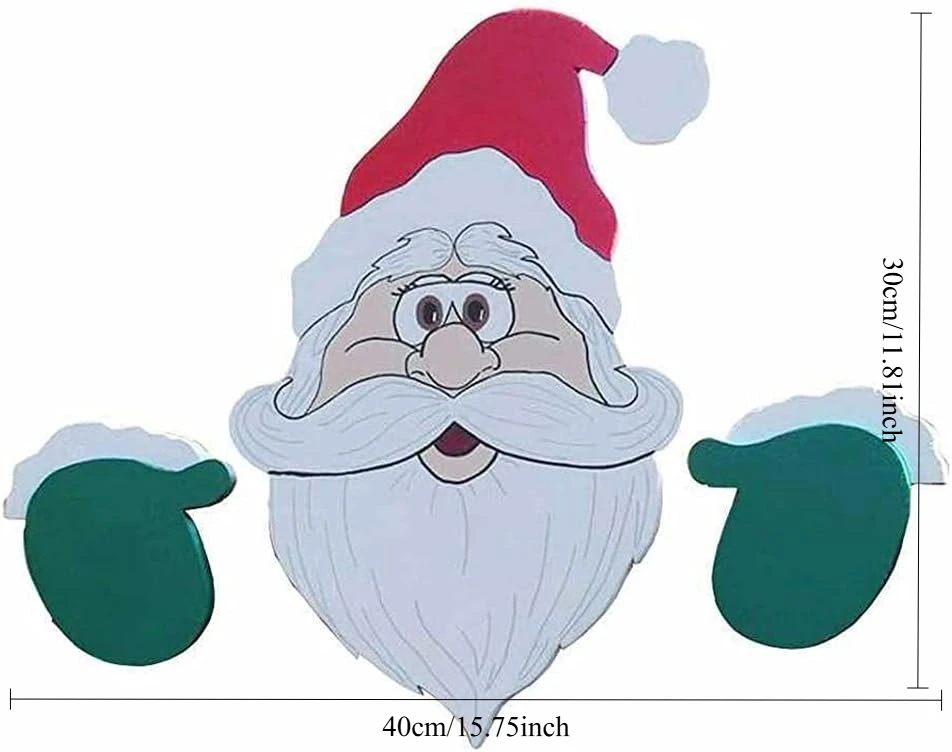 Christmas-themed Garden Fence Decoration Sign, Suitable for Winter Outdoor Garden Terrace Decor Accessories, Holiday Decorations