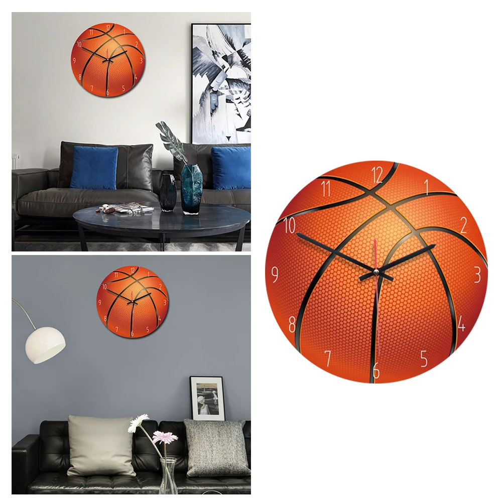 

Nordic Hanging Wall Clock Acrylic Eco Friendly Home Office Decoration Round Pattern Aluminum Pointer Non Toxic Less