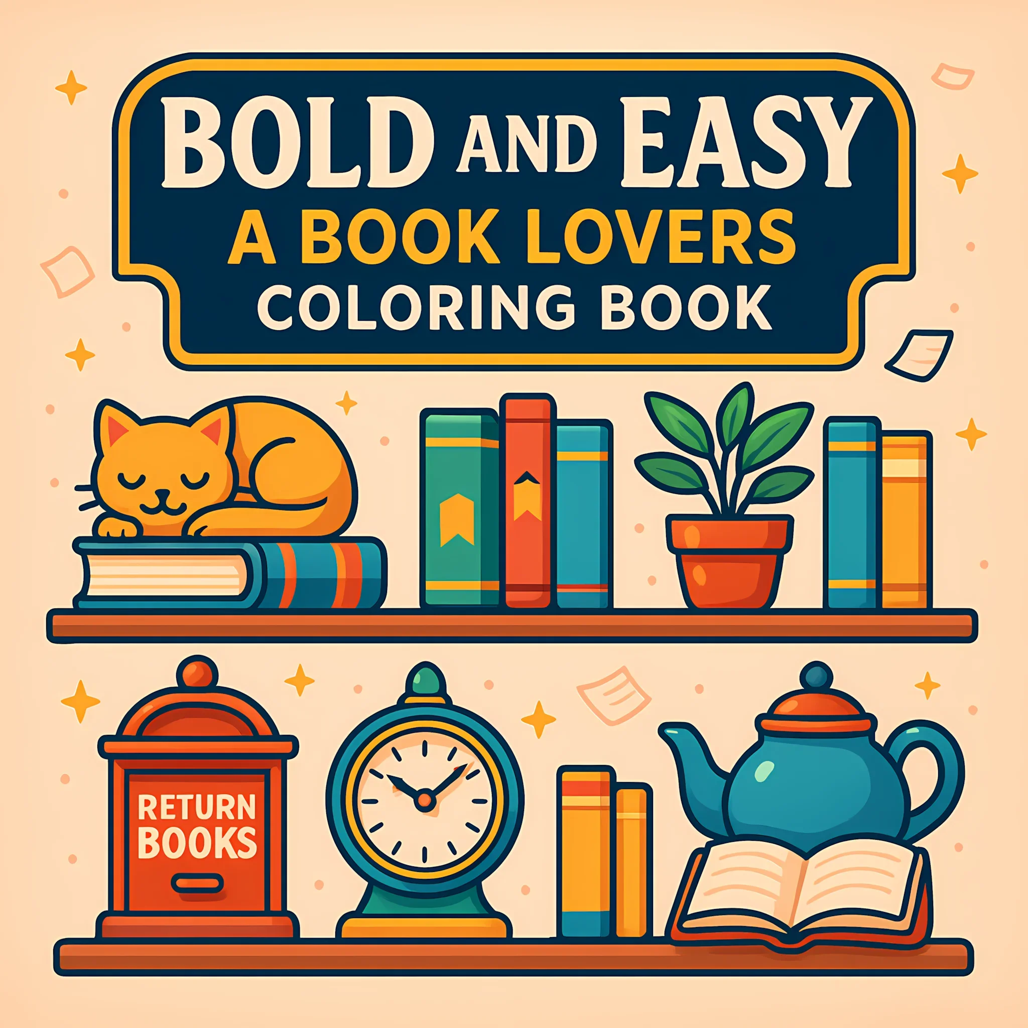 Book Lovers Coloring Book for Adult Colouring Book, Birthday Day Gift, Back to School Supplies, Adults Cute Drawing Book