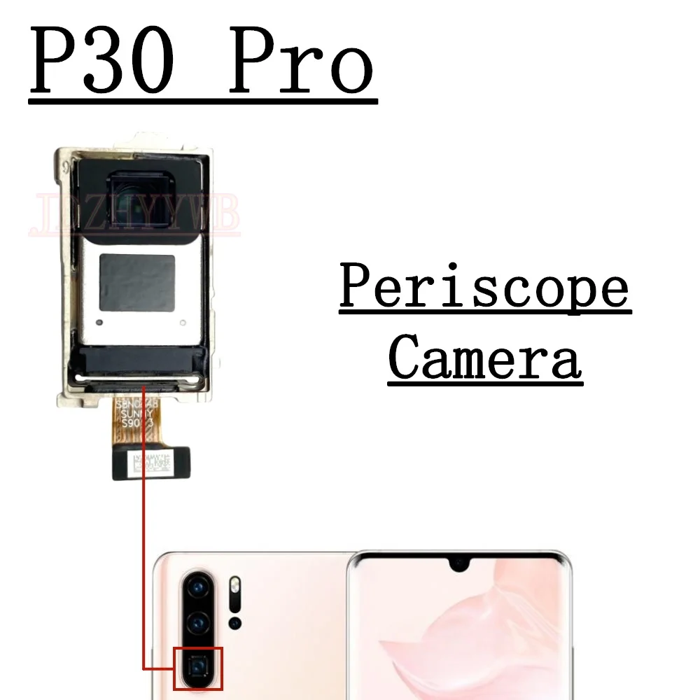 Kamera Depan Belakang Untuk Huawei P30 Pro P30Pro Kamera Selfie Depan Lebar Kamera Utama Belakang Modul Kabel Fleksibel Suku Cadang Pengganti