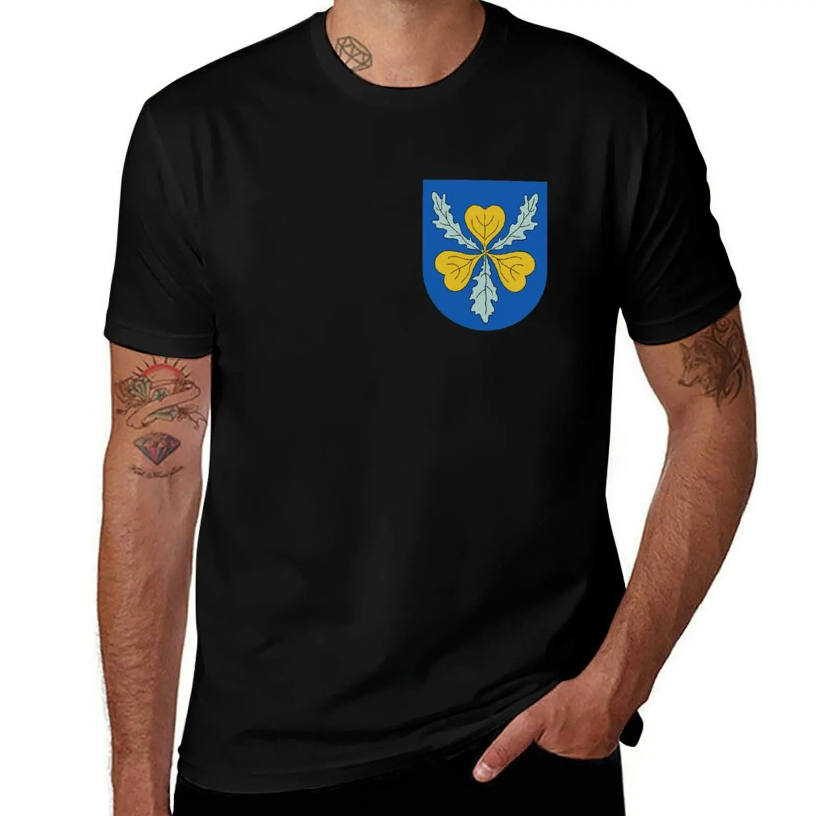 

Bismarck German Battleship Coat Of Arms Small Motif T-Shirt man tshirt black cotton t-shirt plain for man package T-shirt