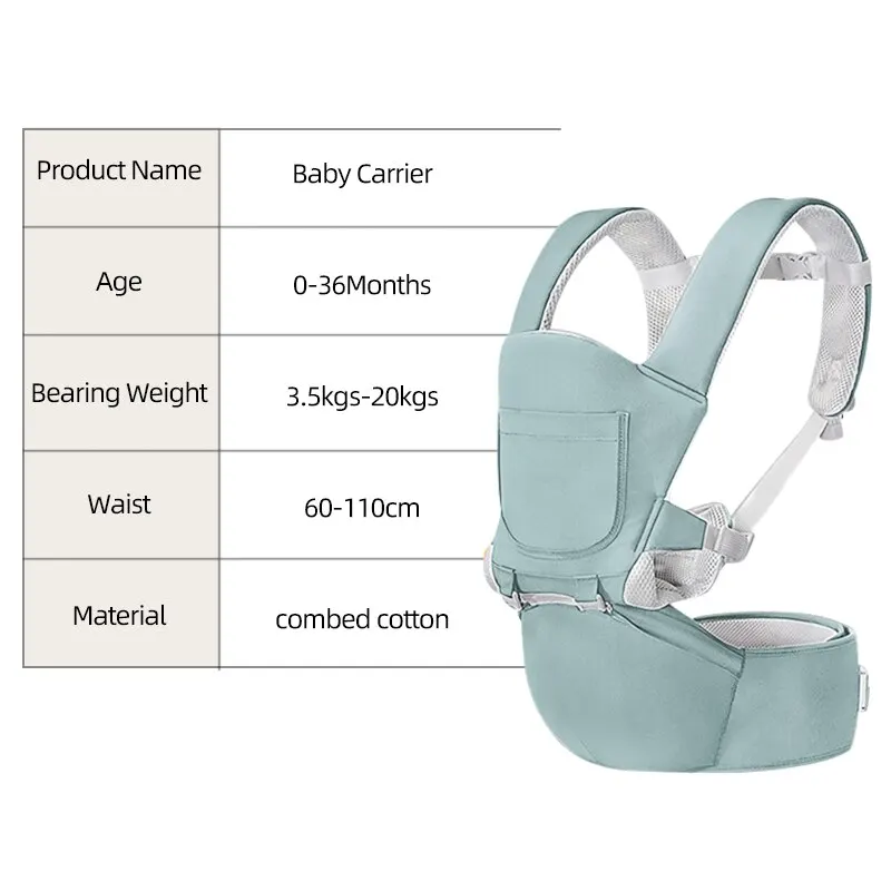 Newborn 0-36 Months Ergonomic Baby Carrier Baby Waist Seat Harness Comfortable And Durable Beautiful Baby Harness Lumbar Stool