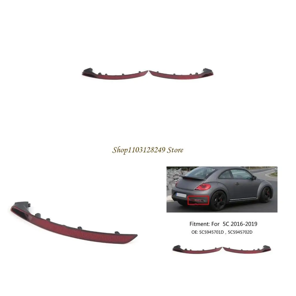 

N5KD Rear Bumper Trim Reflector Lens Tail Warning Reflector 5C5945701D for 5C 2016-19
