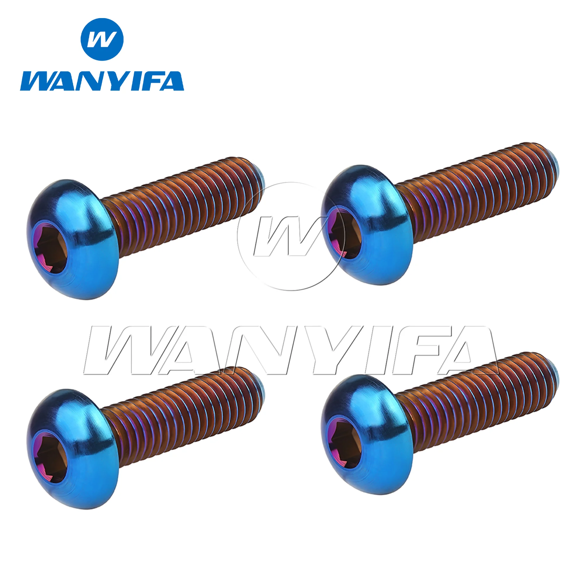 Wanyifa Titanium Bolts M5x8/10/12/15/18/20/25/30mm Water Bottle Cage Bottle Holder Bolt Screw 4pcs
