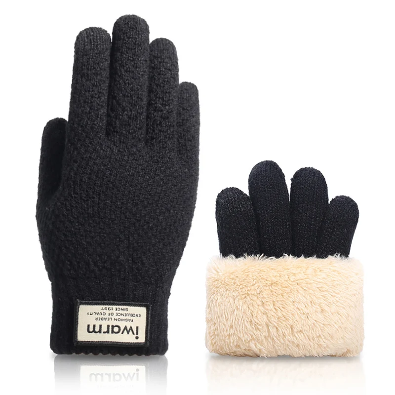 

2023 Men Thickened Gloves Keep Warm Touch Screen Gloves Men Windproof Cycling Gloves For Men