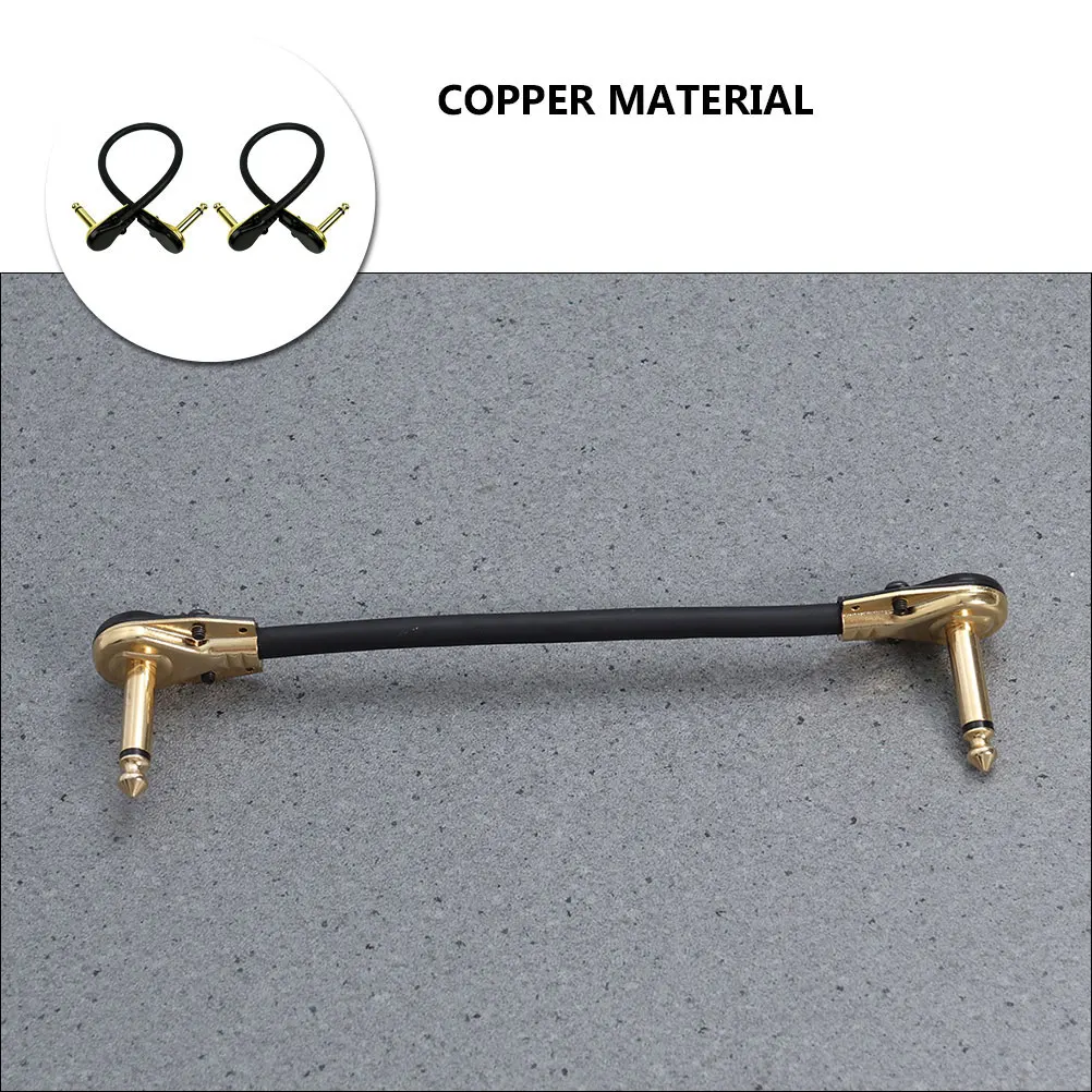 

2 Pcs Copper Effect Cable for Electric Guitar High Fidelity Clear Sound Instrument Cables Bass Pedal Patch Cord Keyboard Audio