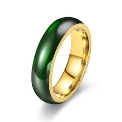 6mm 316L Stainless steel Ring for Men And Women Hot Movie Rings Center Cool Green White Wide Jade Color Men Ring JR2065