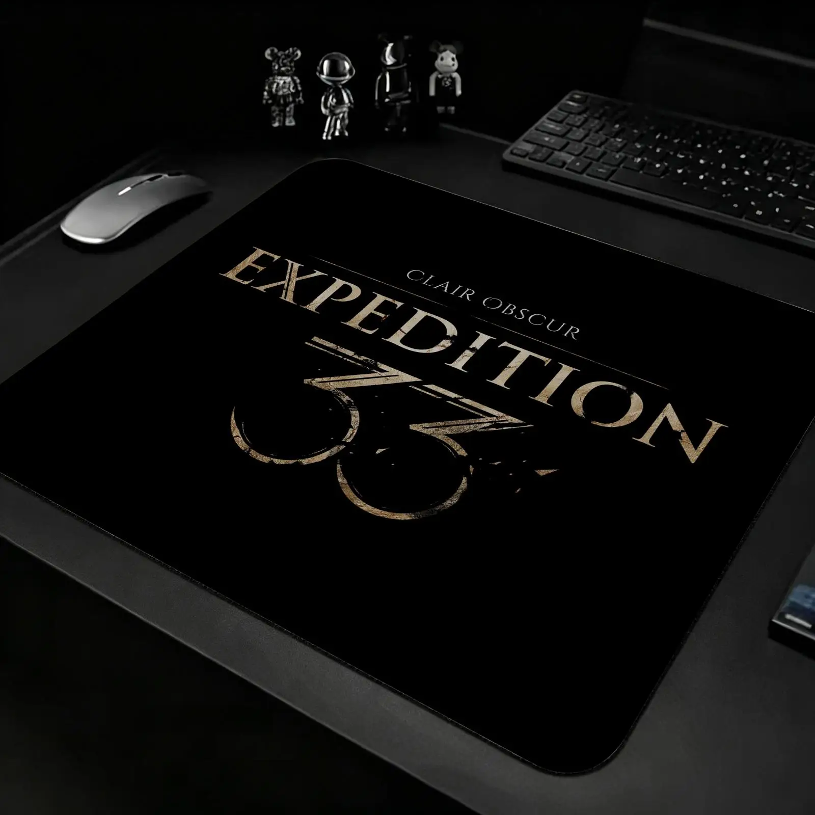 Clair Obscur Expedition 33 S/M Gaming Mat,Reinforced Stitched Edge,Portable Non‑Slip Pad for Laptop Office & E‑Sports Game Play
