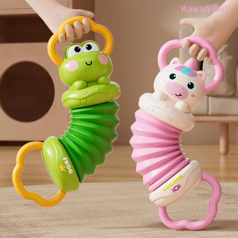 [DO]1Pc Accordion Sensory Toy With Cute Frog Designs Soft Sound Effect For Infants Early Education Toddlers Play[DO]