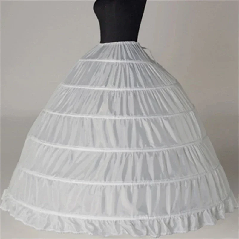 6 Hoop Petticoat กระโปรงสําหรับชุดบอลชุด 110 ซม.ชุดชั้นใน Crinoline อุปกรณ์จัดงานแต่งงาน