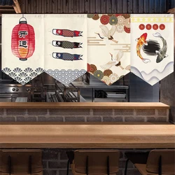 Japanese Style Short Door Curtain Kitchen Partition Living Room Pennant Sushi Shop Decor Noren Restaurant Hanging Half Curtain