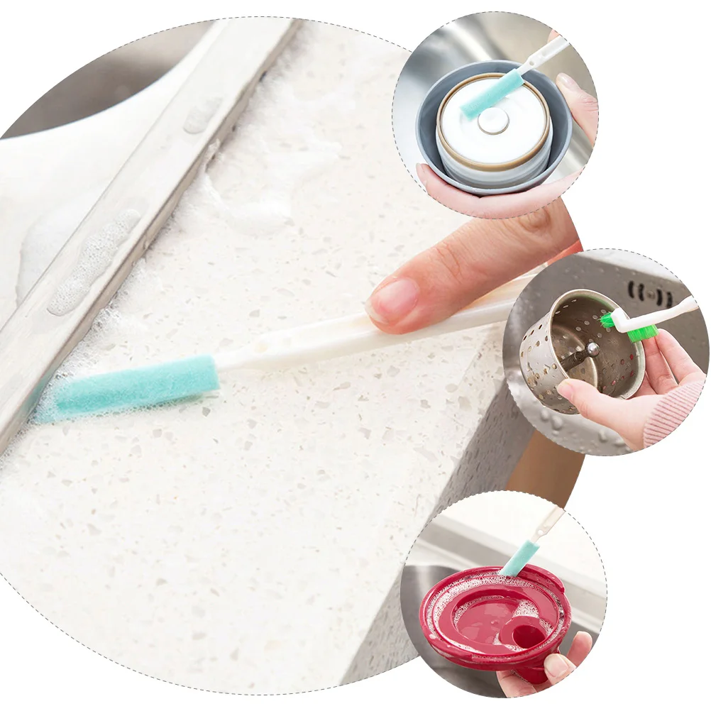 

9pcs Cleaning Brush Set Multifunctional Long Handle Kitchen Supplies For Baby Milk Bottle Pacifier Feeding Sink Gap Water Home
